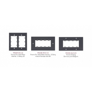 Рамка Kramer FRAME-2G/EUK(W)| типоразмер EUK 2G (для четырех модулей-вставок)| цвет белый