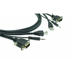 Кабель Micro| VGA Kramer C-GMAC/GMAC-6 (вилка) + аудио + RJ-45 на VGA (вилка) + аудио + RJ-45| 1,8 м