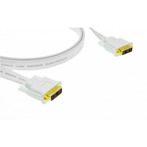 Кабель Kramer C-DM/DM/FLAT(W)-25 DVI Single link (Вилка - Вилка)| 7,6 м