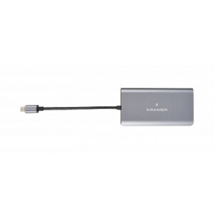 Переходник Kramer KDOCK-3 USB 3.1 тип C (вилка) на HDMI| DisplayPort| Ethernet| разъемы для карт SD| 2хUSB 3.0 и USB 3.1 Type-C (розетка) для зарядки мобильных устройств