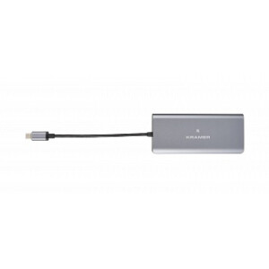 Переходник Kramer KDOCK-2 USB 3.1 тип C (вилка) на HDMI| Ethernet| разъемы для карт SD| 2хUSB 3.0 и USB 3.1 Type-C (розетка) для зарядки мобильных устройств